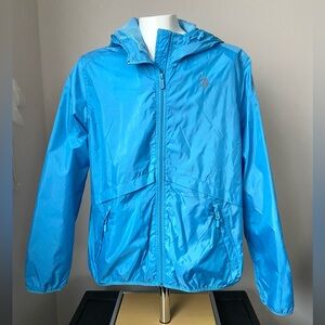 U.S. Polo Assn. Light Blue Hooded Windbreaker XL